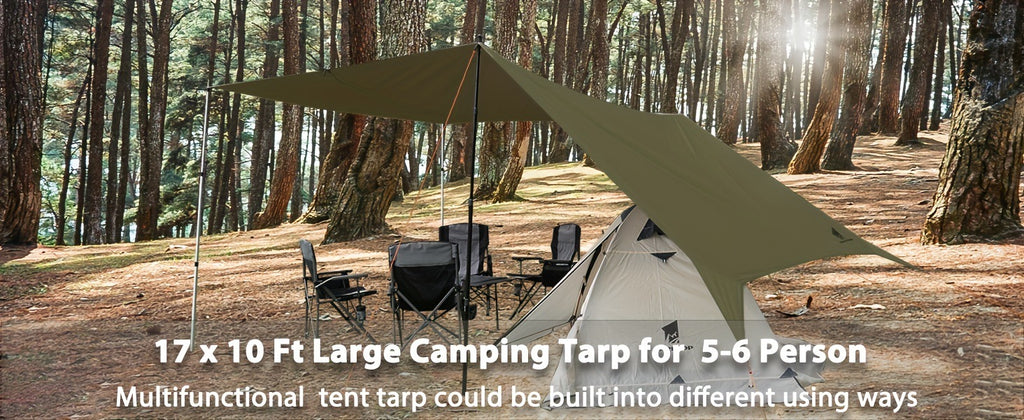 Outdoor Canopy Camping Waterproof Sunshade Large Space Four-Corner Canopy Portable Multi-Functional Setup