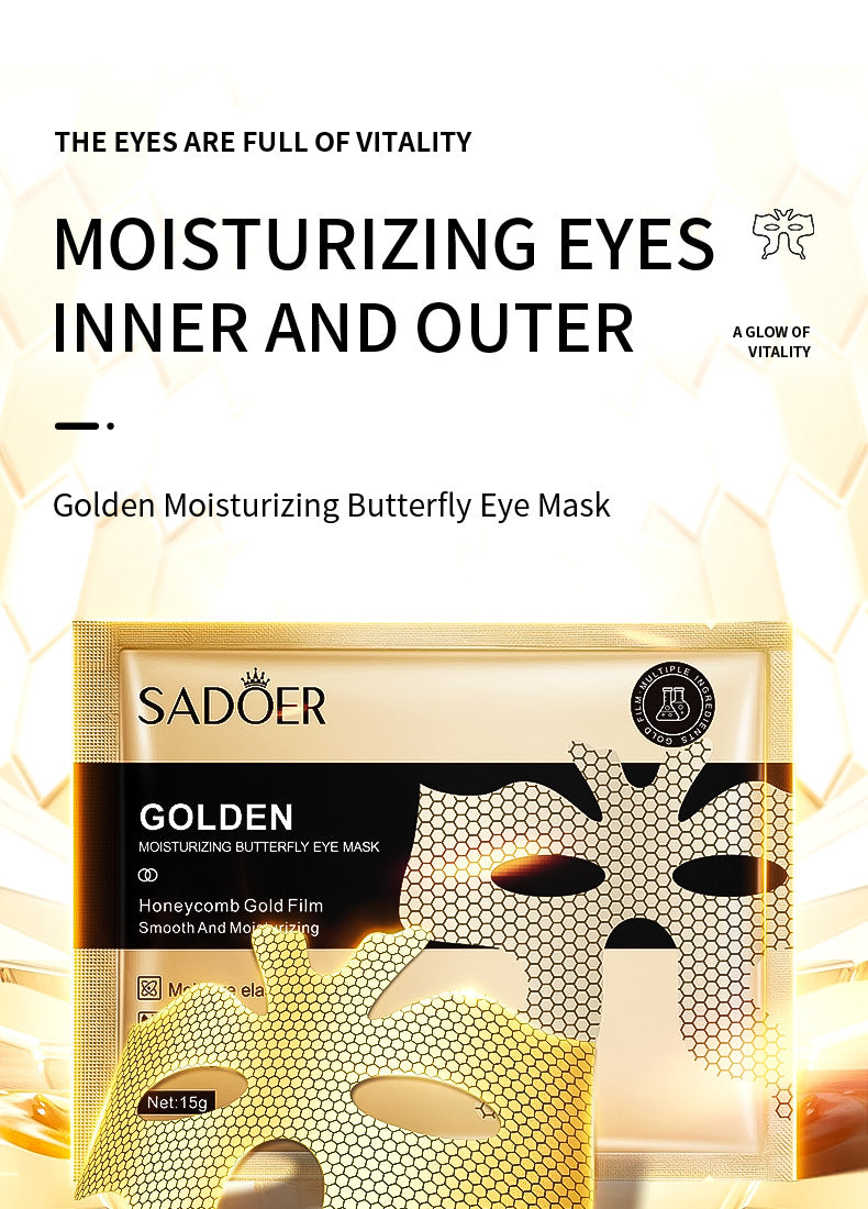 Gold Butterfly Eye Mask SADOER Eyes mask15g Moisturizing and Nourishing Tablets for Cross-Border Wholesale