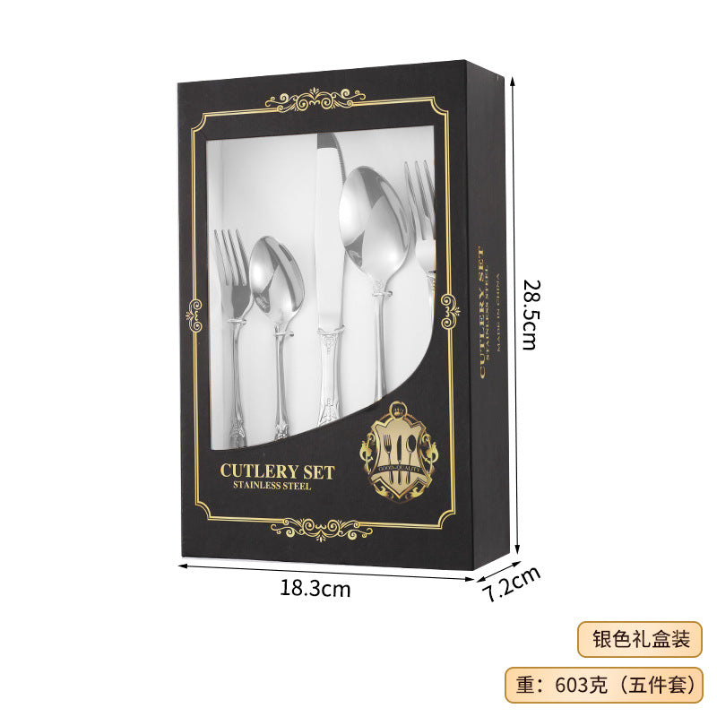 New Hot Selling Stainless Steel Royal Court Tableware Knife, Fork, Spoon40Set20Set of Steak Knives and Forks