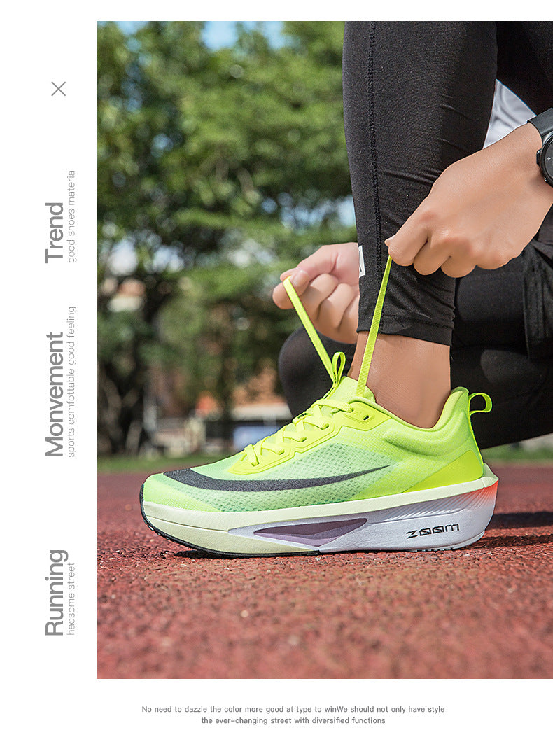 2025Plus Size Sports Shoes Racing Training Carbon Plate Sports Shoes Lightweight Men and Women Autumn Running Shoes