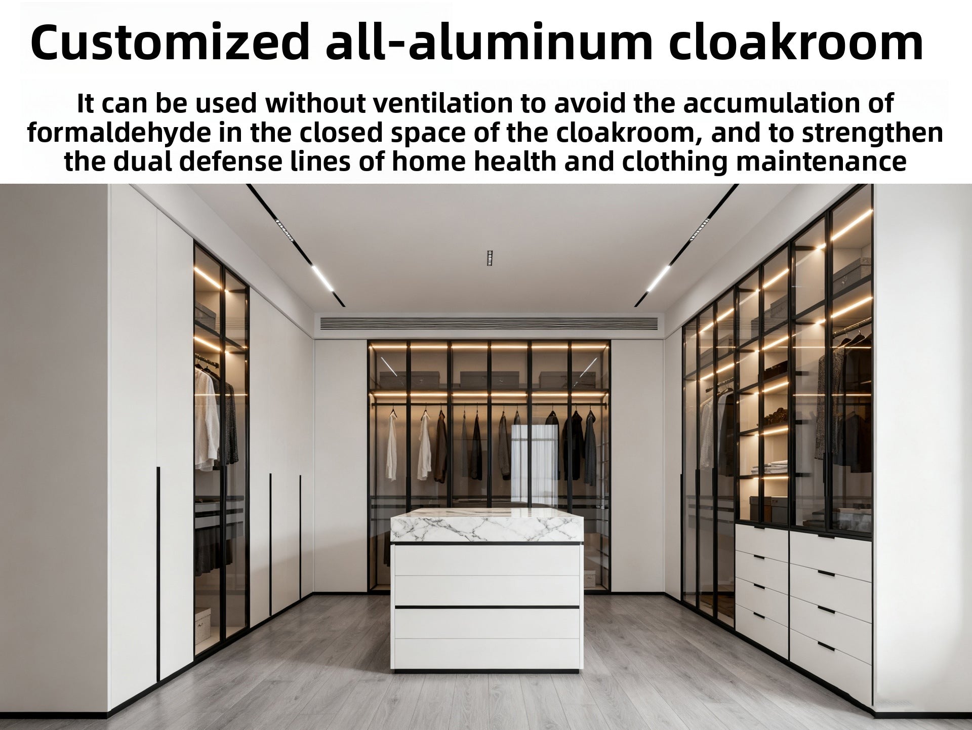 Custom Aluminum Alloy TV Cabinet Combination Wall Cabinet Modern Simple Storage Bookcase Wine Cabinet Integrated Wall-Mounted Living Room