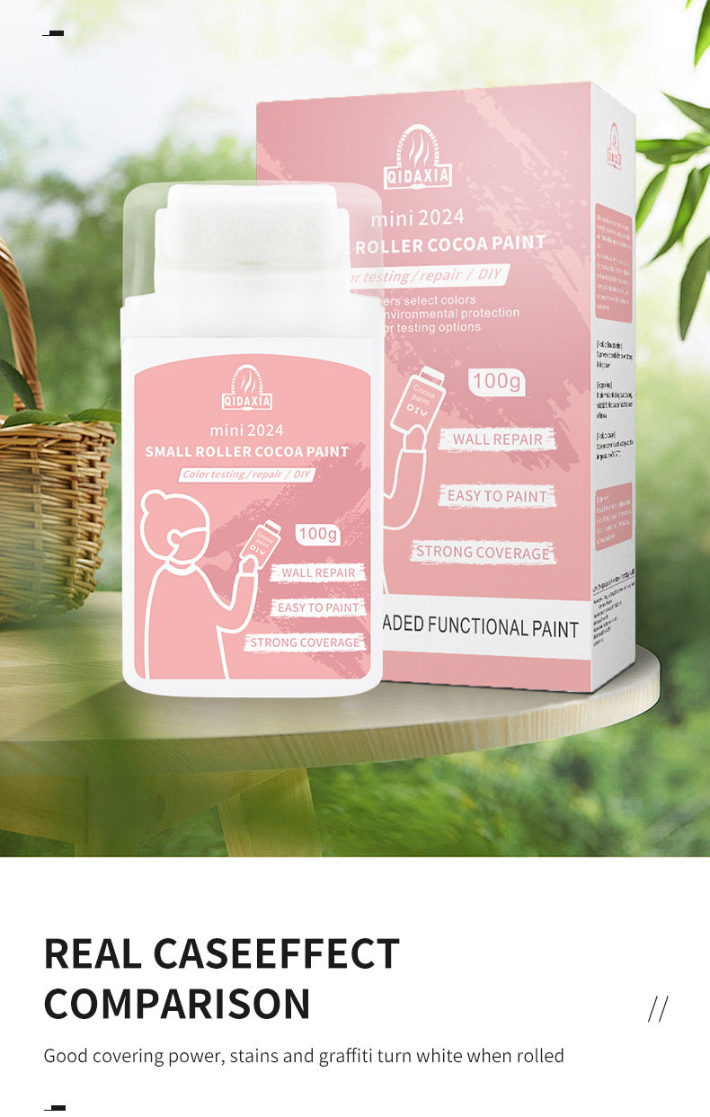 Qixia Colorful Mini Paint Coco Paint Odorless Graffiti Paint Small Roller Paint Wall Small Roller Brush Paint Latex Paint