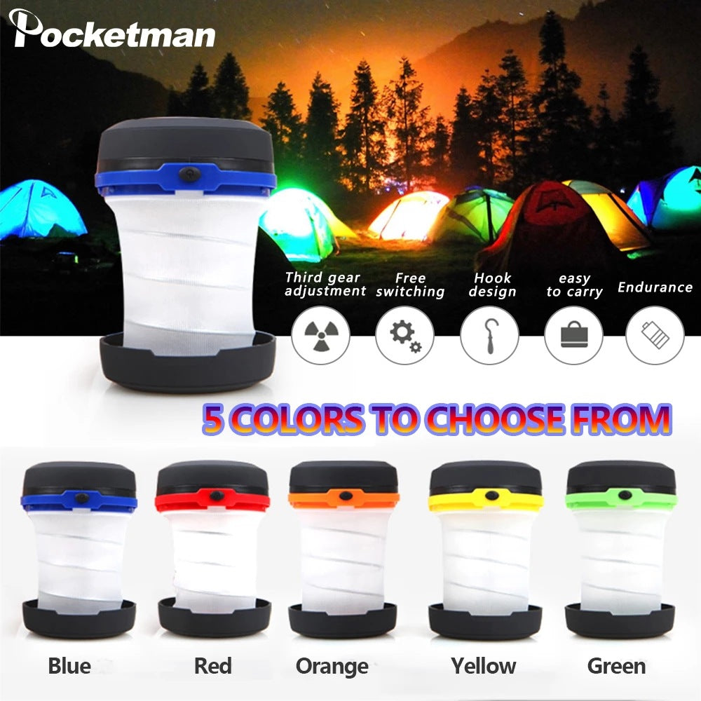 Outdoor Waterproof LED Camping Light Tent Light Retractable Camping Light Dry Battery Portable Emergency Light Night Light