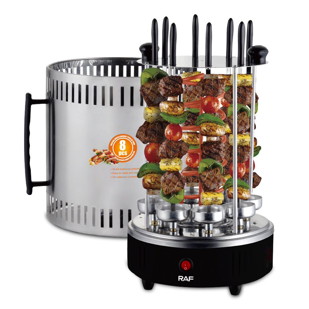 RAF European Standard BBQ Grill Skewer Machine Household Multifunctional Grilling and Frying Integrated Smokeless Charcoal Grill R.8619