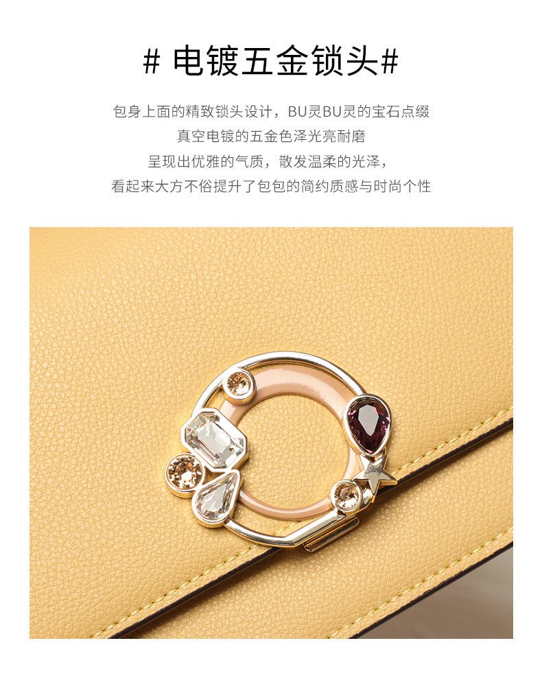 Trolis Luxury Women's Bag Two-Layer Cowhide Small Square Bag Niche Versatile Single Shoulder Crossbody Chain Women's Bag Manufacturer