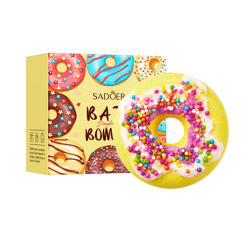 Full English Macaron Donut Bath Salt Ball SADOER Clean Body Bath Salts  Wholesale