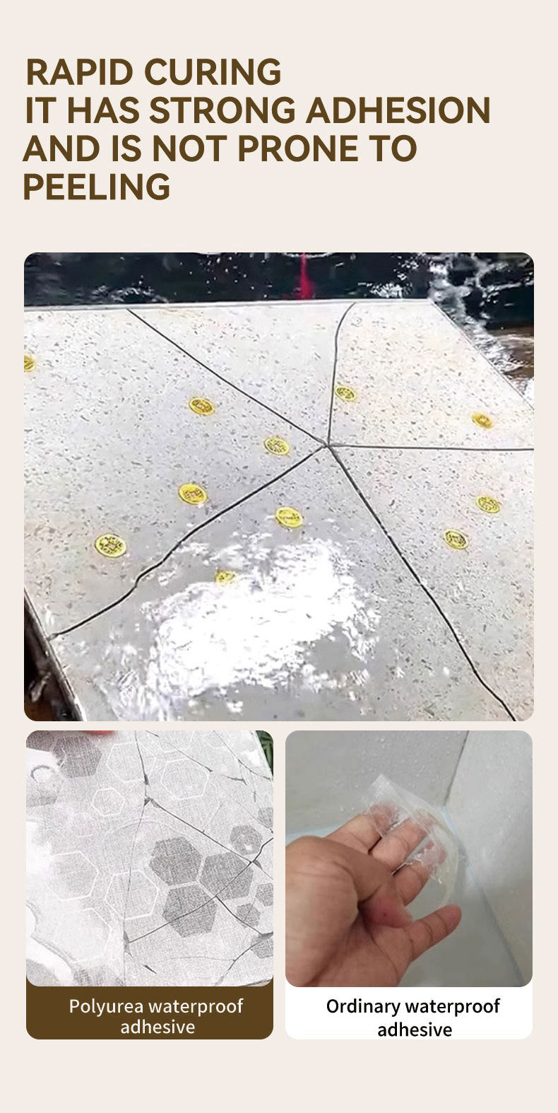 Baolisi Polyurea Transparent Waterproof Adhesive for Roofs, Facades, Tiles, and Bathrooms, Special Leak-Proof Coating