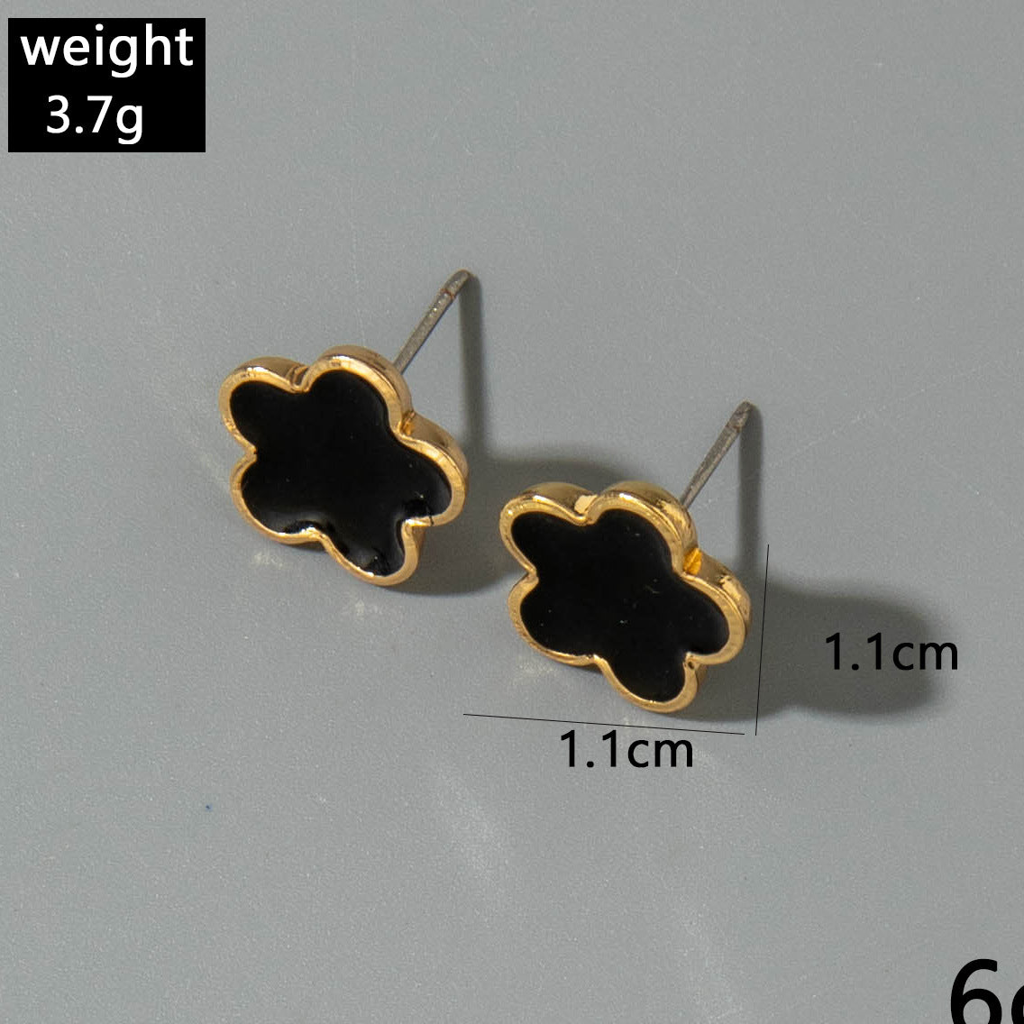 European and American Fashion Alloy Inlaid Diamond Five-Leaf Clover Bracelet Jewelry Three-Piece Set Simple Geometric Smooth Bracelet Wholesale