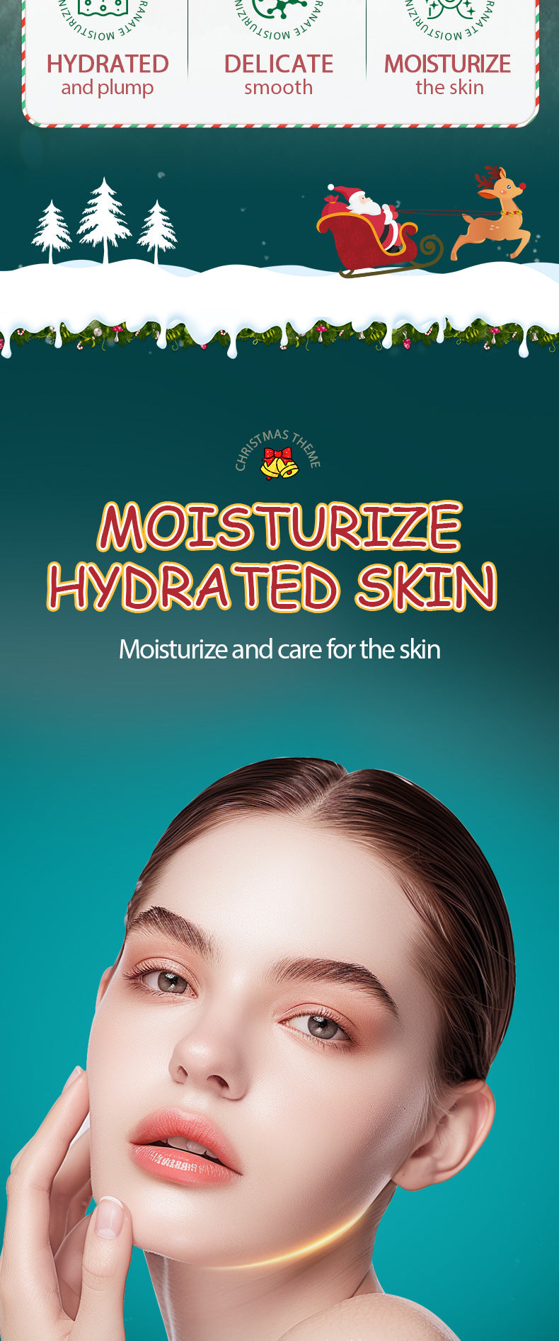 Christmas Red Pomegranate Moisturizing Gel SADOER Moisturizing Aloe Vera Gel Cream Cross-Border Foreign Trade Wholesale