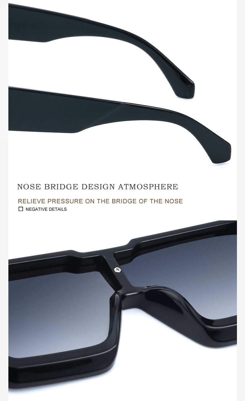 2025European and American 0k Rich Women Large Frame Sunglasses New One-piece Internet Celebrity Sunglasses for Women Trendy sunglasses