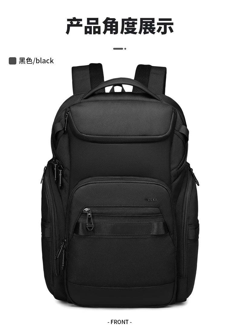 OZUKO Business Backpack Men's Computer Backpack Waterproof Large Capacity Commuting Simple High-end School Bag