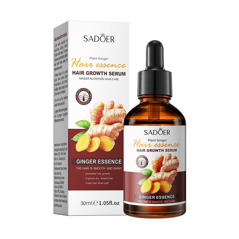 Full English Ginger Hair Treatment Solution30ml SADOER Moisturizing and Hydrating Hair Care  Foreign Trade Live Wholesale
