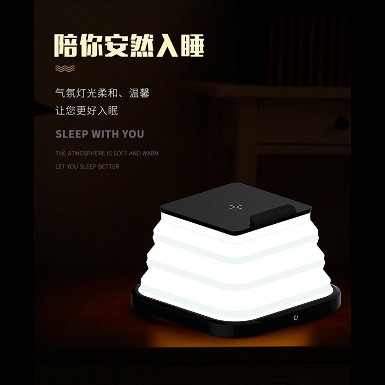 2-in-1 Magnetic Attachment15W Wireless Charging Table Lamp Gift Reading Lamp Multi-Color Adjustable Ambient Light Bedroom Bedside Lamp