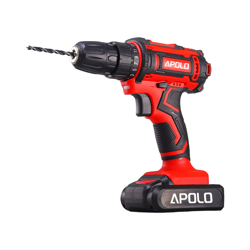 Lithium Battery Rechargeable Household Pistol Impact Drill Multi-Function Electric Screwdriver Tool Set Electric Drill