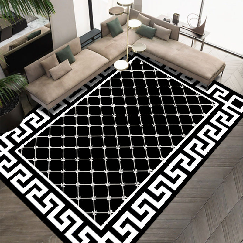 Light Luxury Crystal Velvet Carpet Wear-Resistant and Dirt-Resistant Living Room Sofa Coffee Table Carpet Cooling and Silent Home Non-Slip Bedroom Carpet