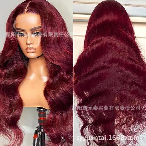 99J Burgundy Lace Front Wigs Body Wave 13x4 Synthetic wigs