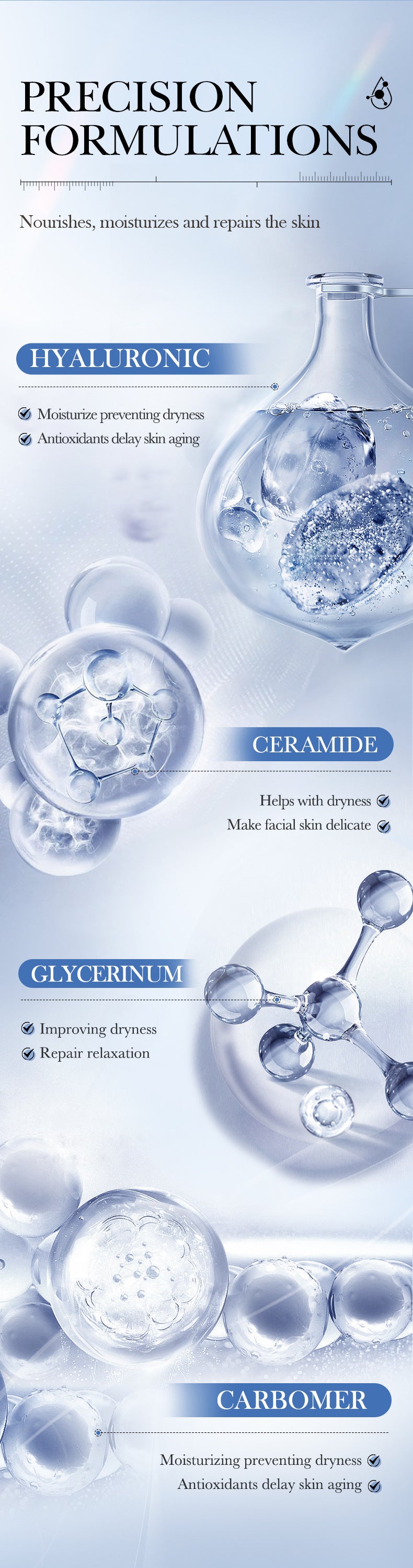 BIOAOUA Ceramide Hyaluronic Acid Moisturizing Toner Tightening Moisturizing Water  Wholesale