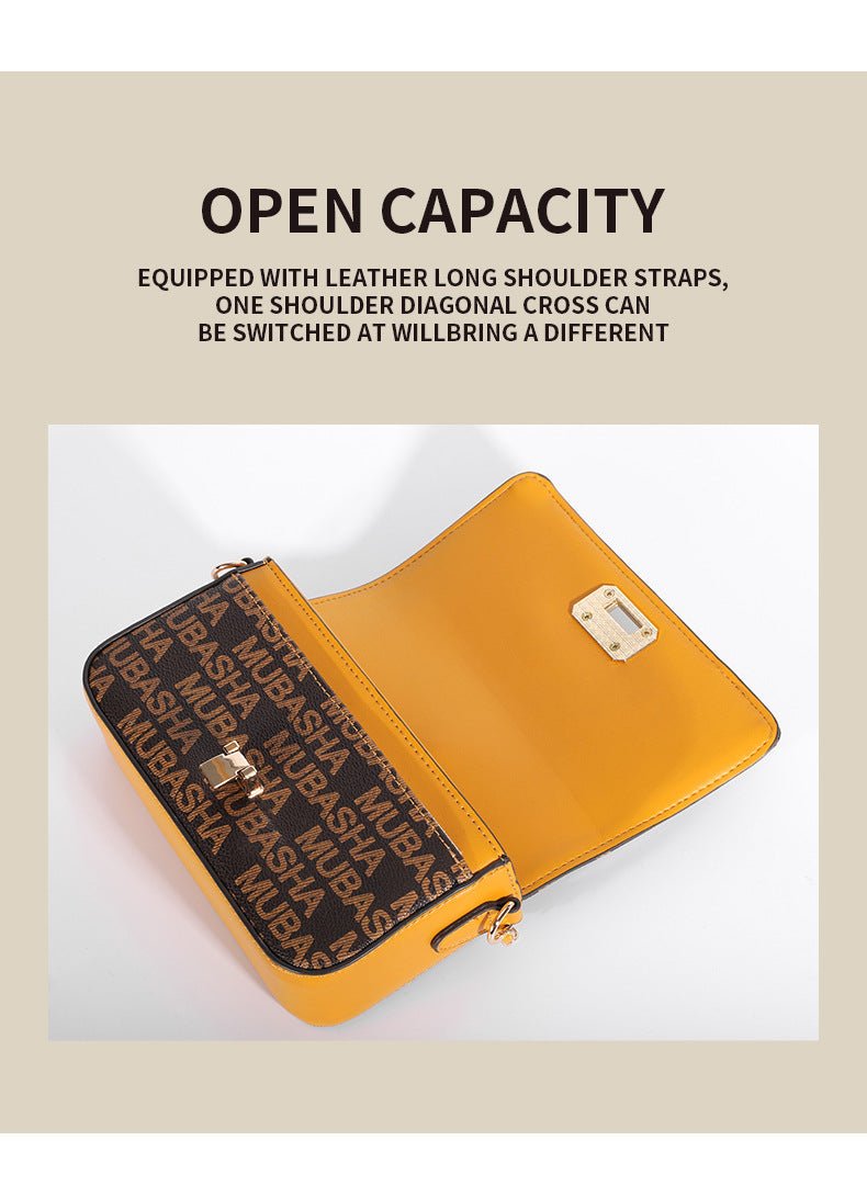 Unique Versatile Design Vintage Chain Small Square Bag for Women Retro Stylish Single Shoulder Bag Personality Simple Crossbody Bag