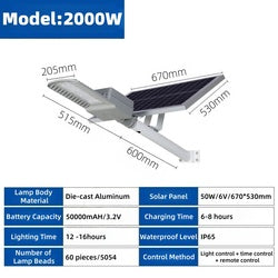 High Brightness Solar Outdoor Light IP65 Courtyard Lighting Aluminum Waterproof Street Square LED Solar Street Light