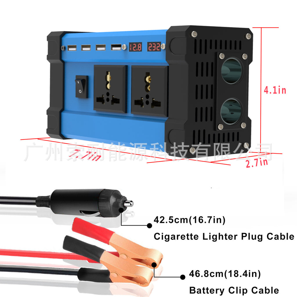E-commerce12V Turn110V 220V Vehicle Inverter 4USB Dual Voltage Display car inverter