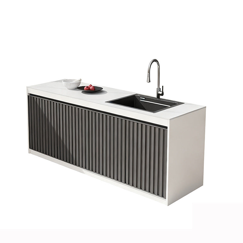 Custom Honeycomb Aluminum Alloy Outdoor Wash Basin Outdoor Courtyard Garden Water Pool Basin Integrated Operation Table Storage Cabinet