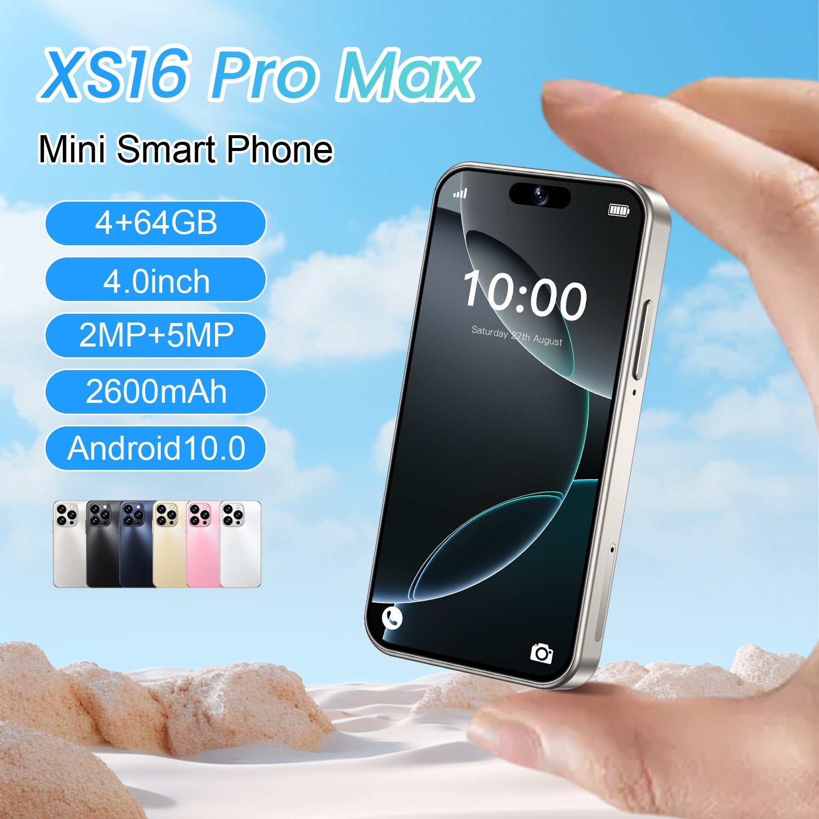 XS16Mini Android Phone4+64G Ultra-small Pocket Smartphone Google Phone AliExpress Hot Sale