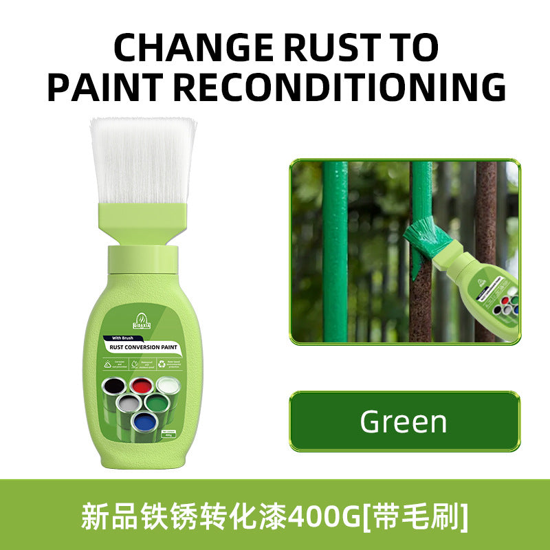 Qixia Water-Based Anti-Rust Paint, Rust-Free Roof Iron Rust Conversion Paint, Color Steel Tile Renovation Paint, Water-Based Anti-Rust Paint