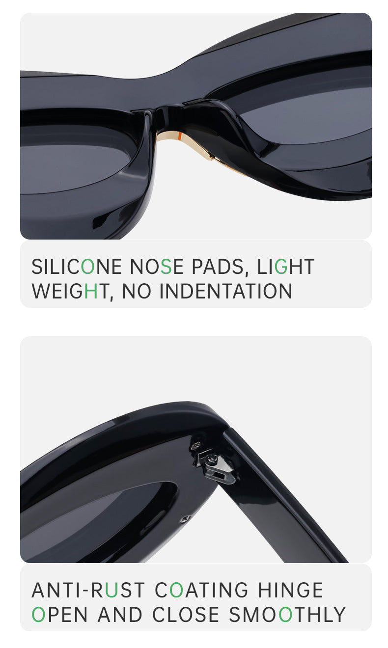 New European and American Fashion Cat Eye Sunglasses for Women Driving, Same Style as Internet Celebrities Y2K Trendy Small Frame Sunglasses sunglas