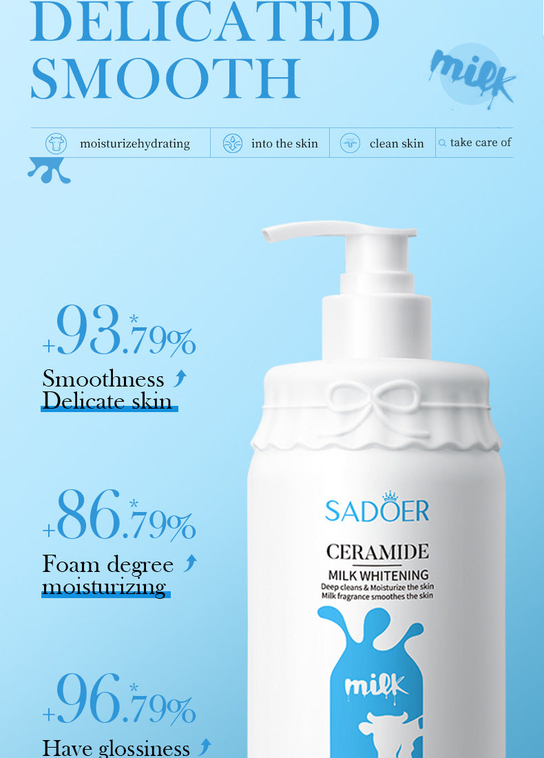Milk Body Wash SADOER Hydrating, smooth, clean fragrance body wash for cross-border foreign trade wholesale