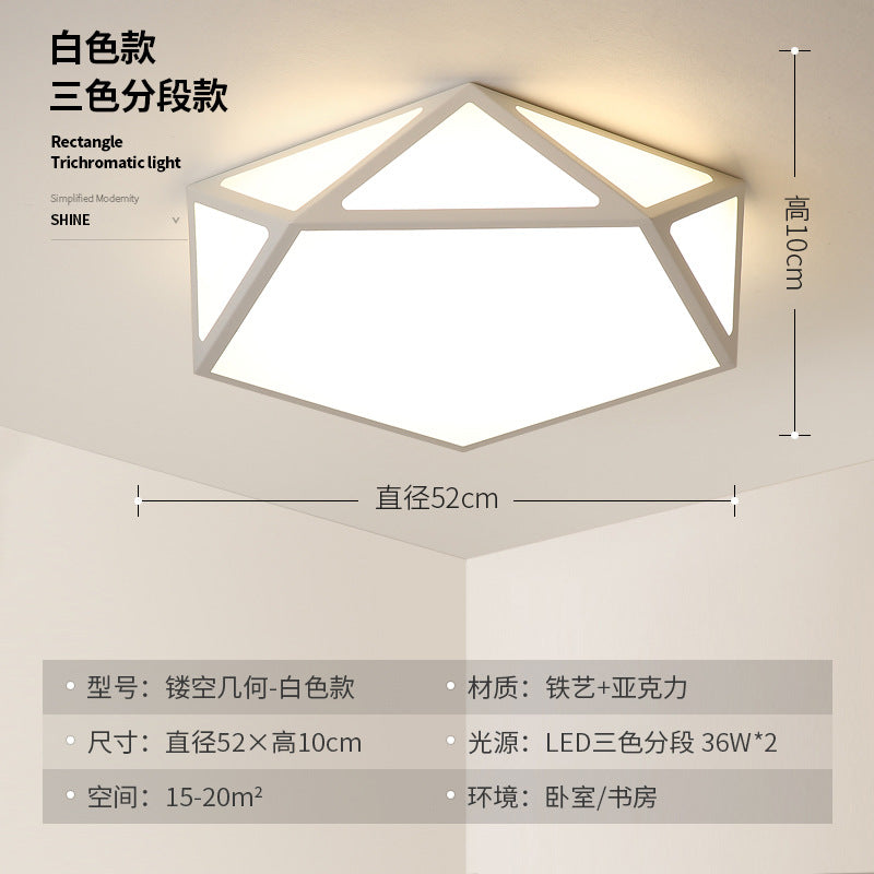 New Bedroom Lamp Simple Fashion Children's Room Lighting Warm Romantic Living Room Decor Creative LED Ceiling Lamp