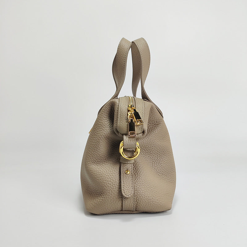 New Genuine Leather Women's Bag Large Capacity Top Layer Cowhide Handbag Crossbody Bag High-end Dumpling Bag Shiling Bag