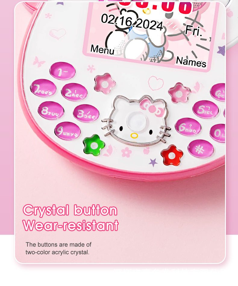 i168Mini Button Straight New Model Mini Hellokitty Small Phone Hot Sale Cartoon Cute
