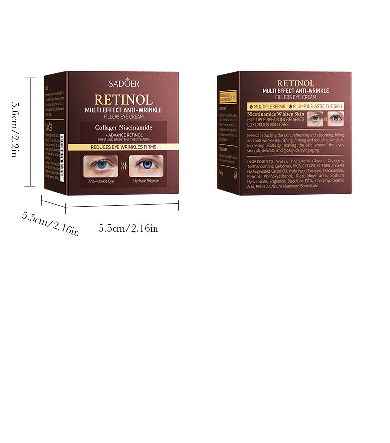 Retinol Anti-Wrinkle Eye Cream35g SADOER Moisturizing, hydrating, and firming cream cross-border foreign trade wholesale