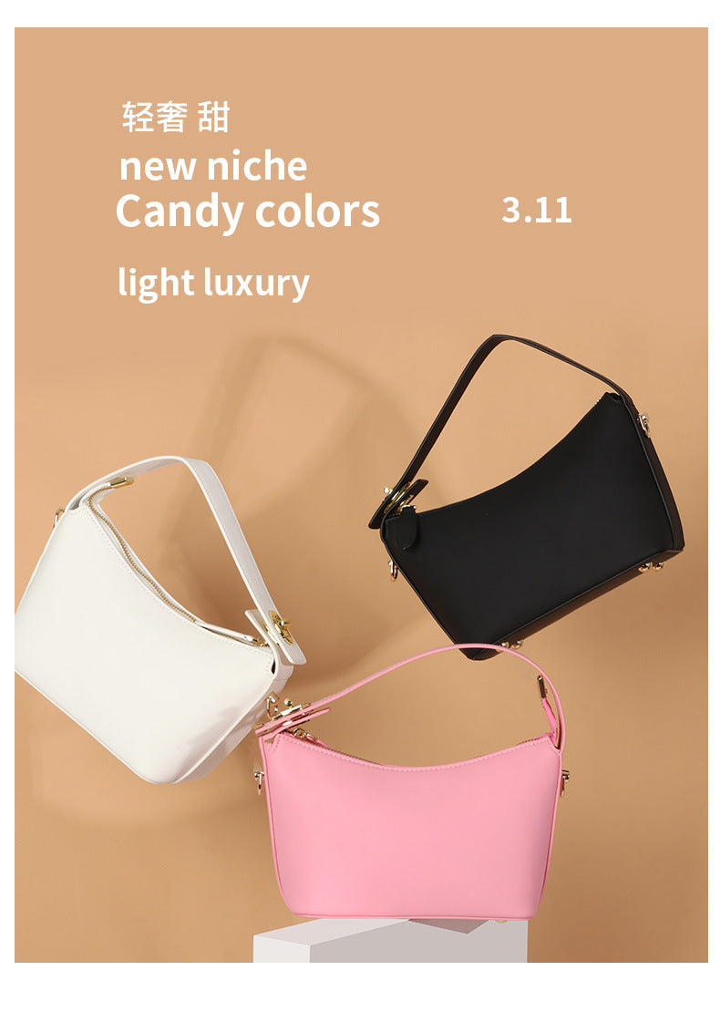 Special-Interest Design Bag Women2024Spring and Summer New Style Lunch Box Cloud Bag Handheld Casual Small Square Bag Single Shoulder Crossbody Bag