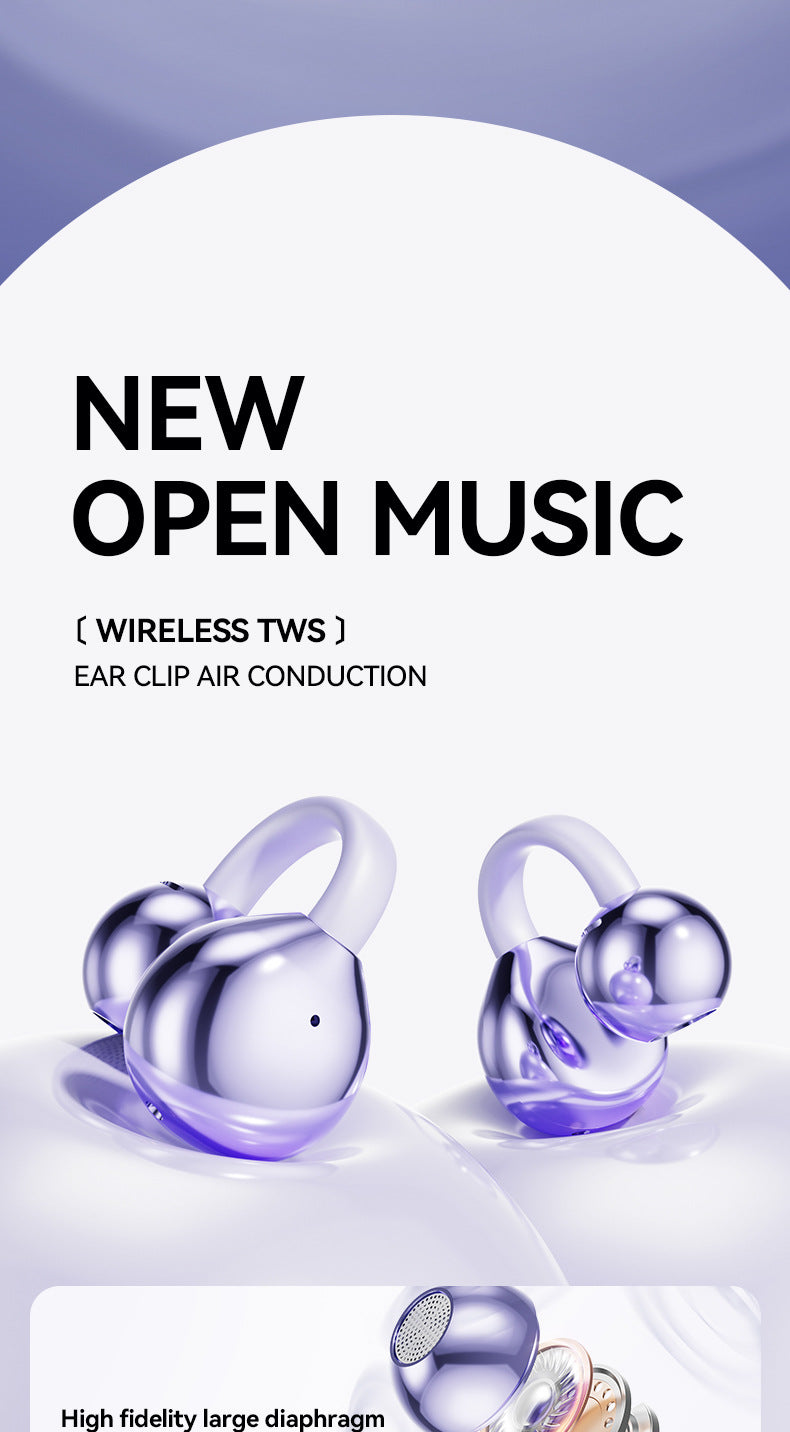 Popular M91AI Smart Translation Bluetooth Earbuds Clip-on High-Quality Bone Conduction Wireless Bluetooth Earbuds
