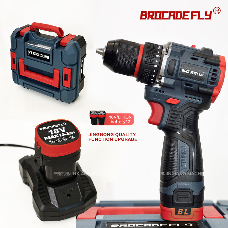 Electric hand drill10MM Brushless16.8V Metal Chuck Domestic Sales Explosion Factory Direct Sales Large Volume Great Price