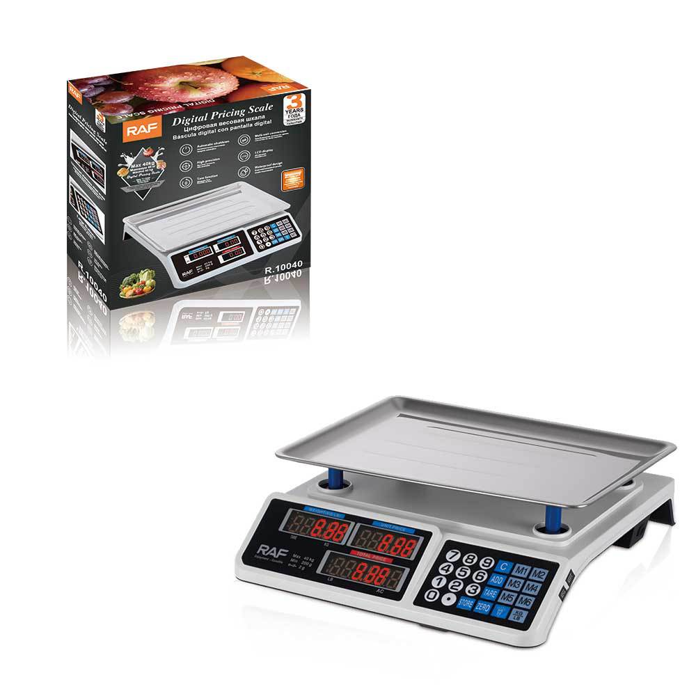 RA  European Standard Digital Display Pricing Scale Multi-Unit Conversion Fair Scale LCD Display Automatic Shutdown