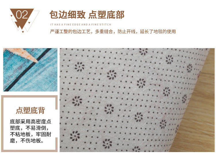Coral Fleece Toilet Three-Piece Set Bathroom Mat Flannel Water Absorption Non-Slip Foot Mat Manufacturer Label