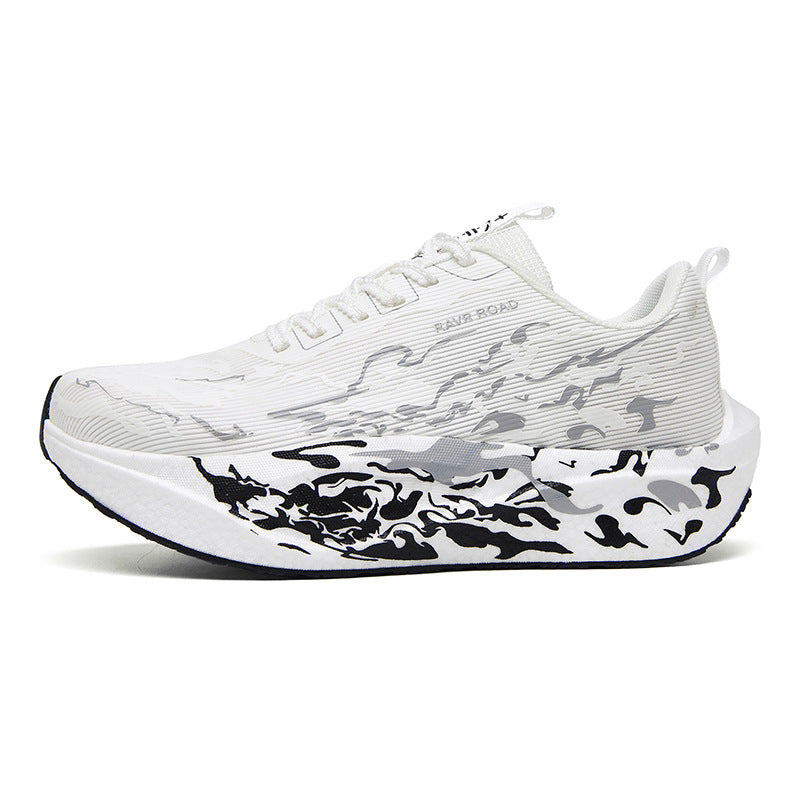 Autumn New Fashion Casual Double Mesh Thickened Sports Shoes with Real Carbon Plate High Elasticity Cushioning Marathon Lightweight Running Shoes