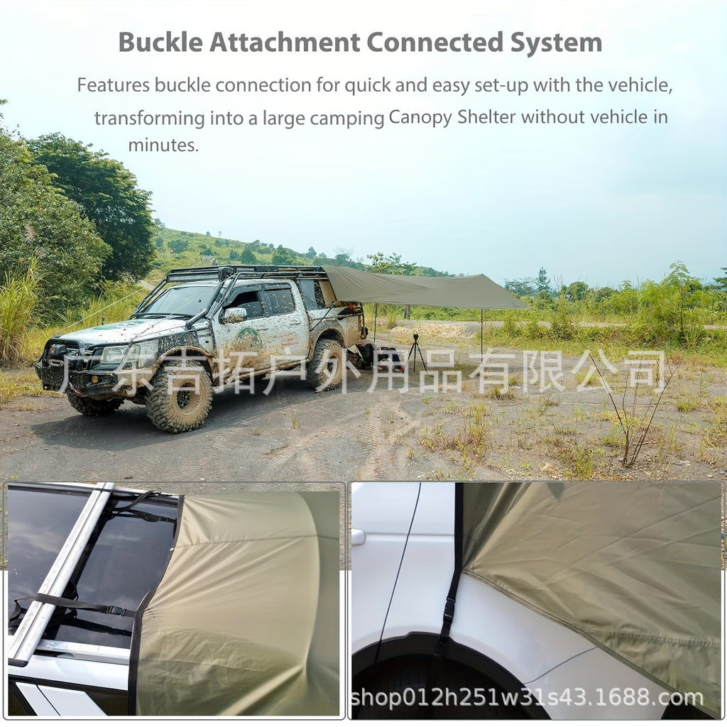 Extra Large Space Car Rear Canopy Outdoor Camping Multi-Person Sunshade Rainproof Sunscreen Tarp Butterfly Canopy