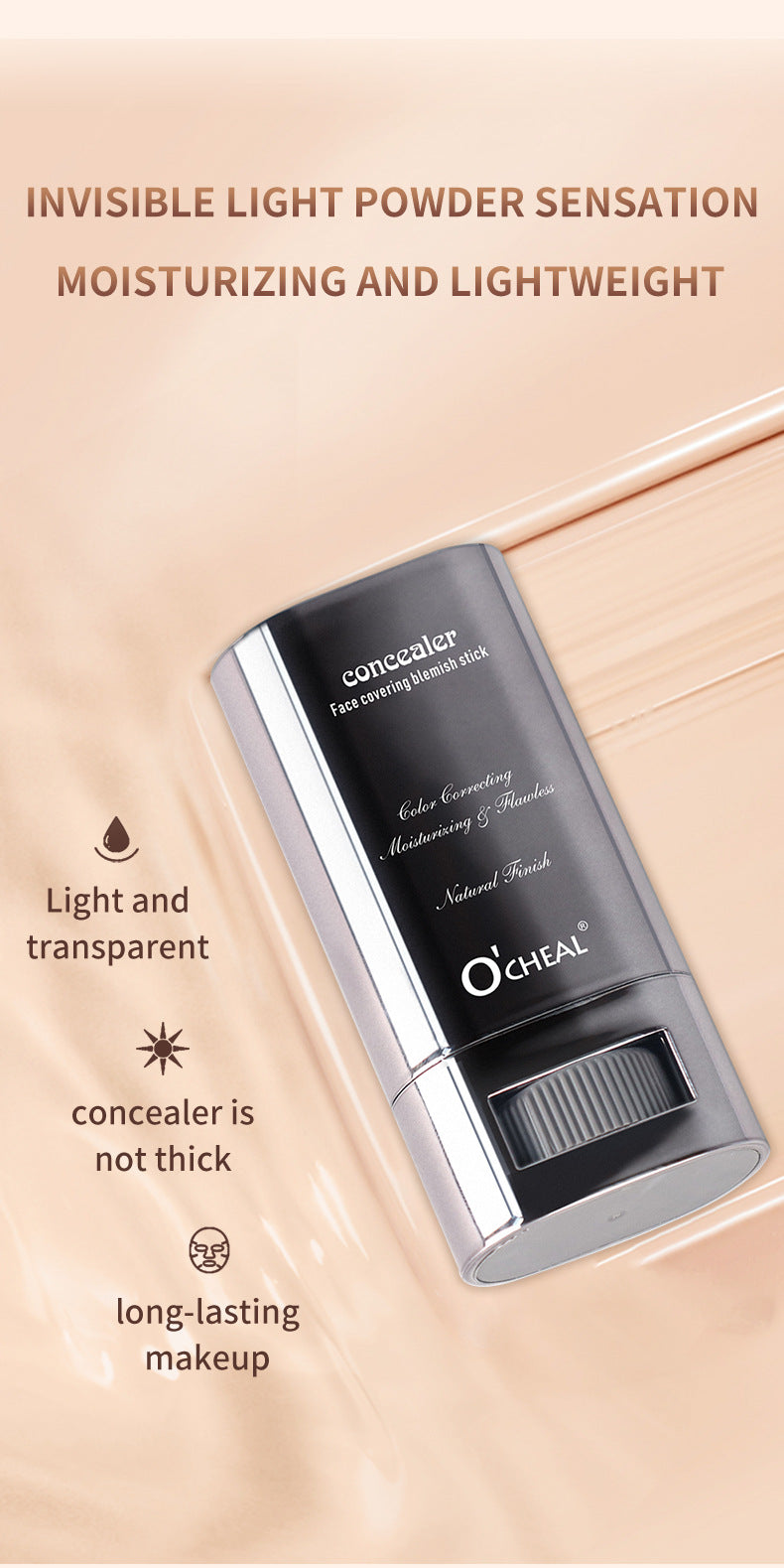 Makeup Foundation Stick Concealer Waterproof Foundation Liquid African Tanning Bronze Color Caucasian Color Yellow Color