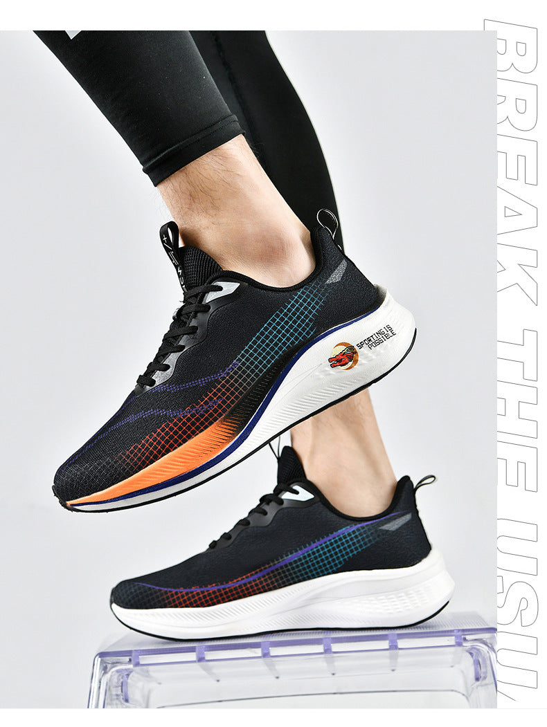 2025Spring and Summer New Style Flying Electric4C Professional Racing Shock Absorption Casual Non-slip Sports Shoes Ultra-light High Elasticity Men and Women Running Shoes