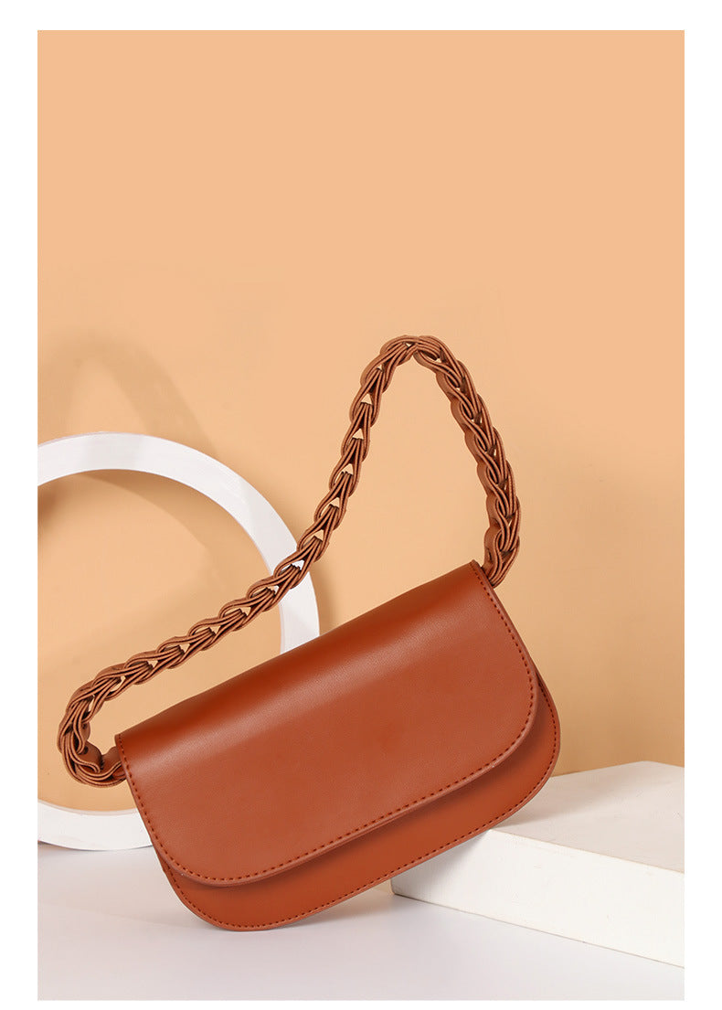 Fashion Woven Versatile Women's Bag Underarm Bag French Niche Versatile Saddle Bag Single Shoulder Bag New Crossbody Bag for Women