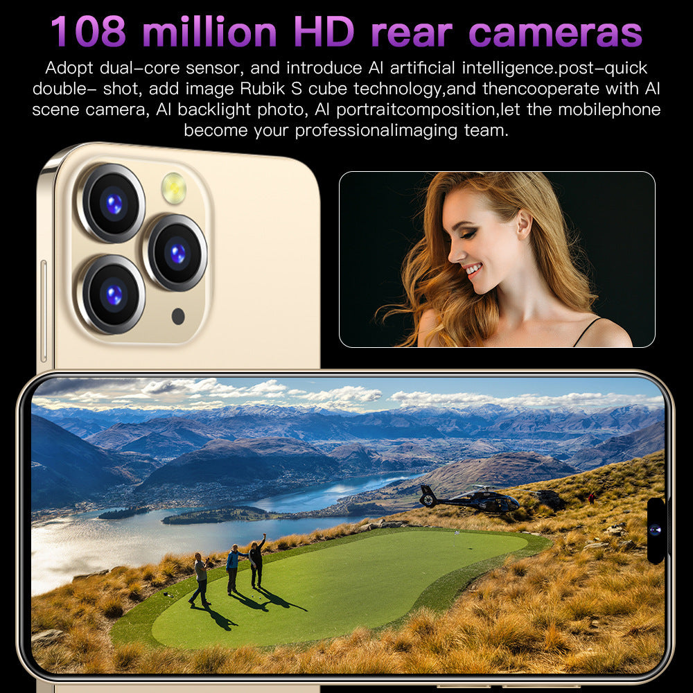 i14 ProMax Smartphone6.8Inch Full HD Screen3+64G Android4G Mobile Phone Factory In Stock Wholesale
