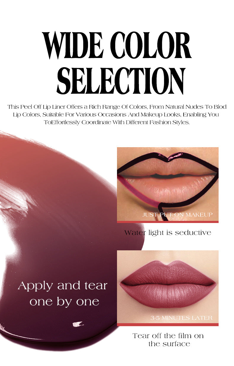 Tear-off Lip Gloss Velvet Matte Non-fading Non-stick Cup Tear-off Lip Color Version Labelable