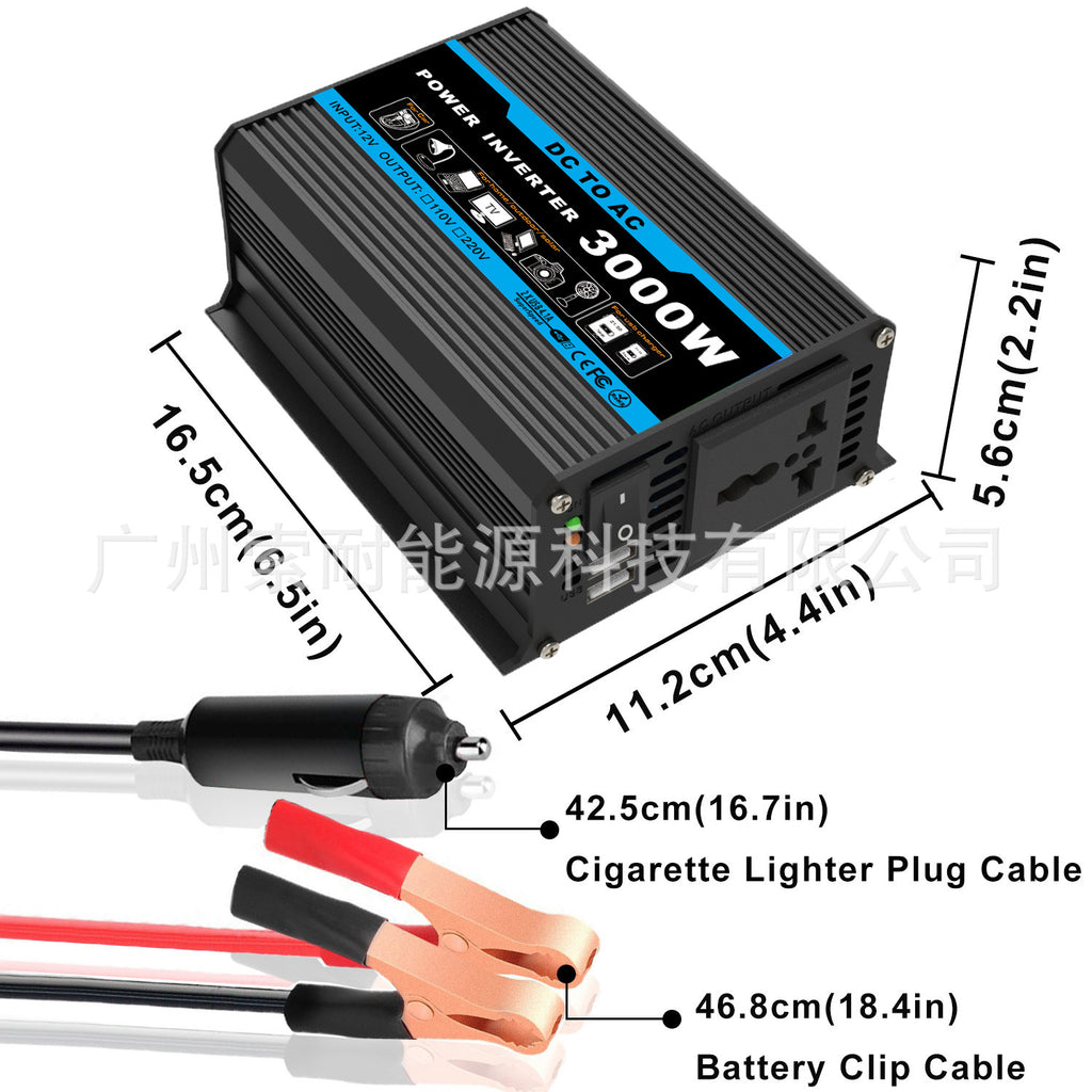 300W Car Converter Inverter Car Small Appliances12V Turn110V/220V Belt3.6A Double USB Mouth