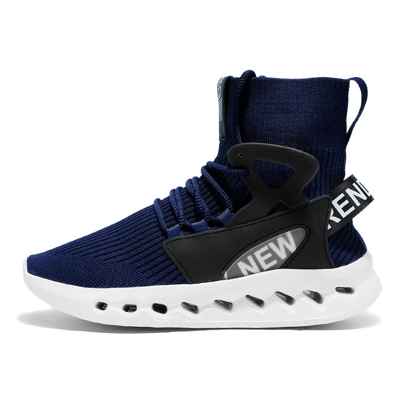 Autumn Winter New Large Size Men's Casual Shoes Youth High-top Shoes Blade Sports Shoes Versatile Running Trendy Shoes