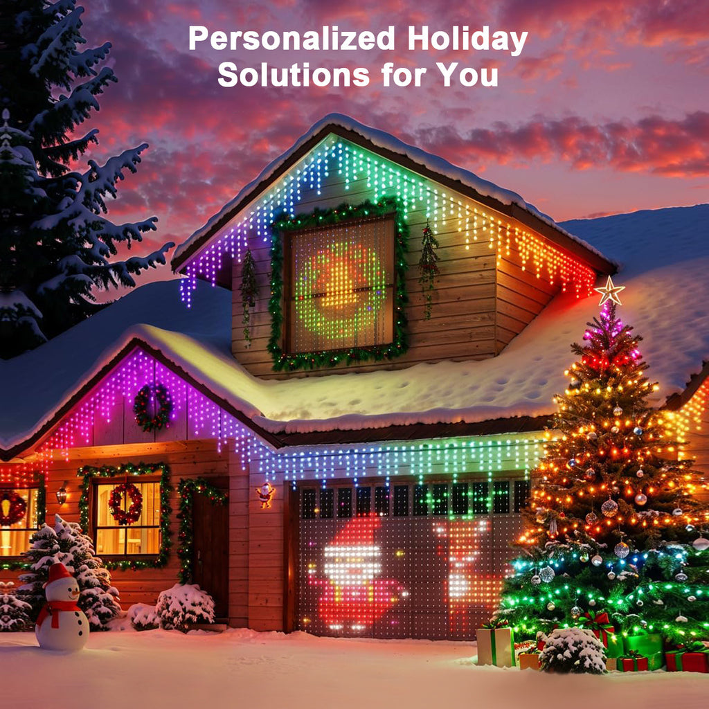Bluetooth Icicle String Lights Icicle Lights Outdoor Eave Lights Waterfall Eave Lights Waterproof Eave Lights led Atmosphere Light String