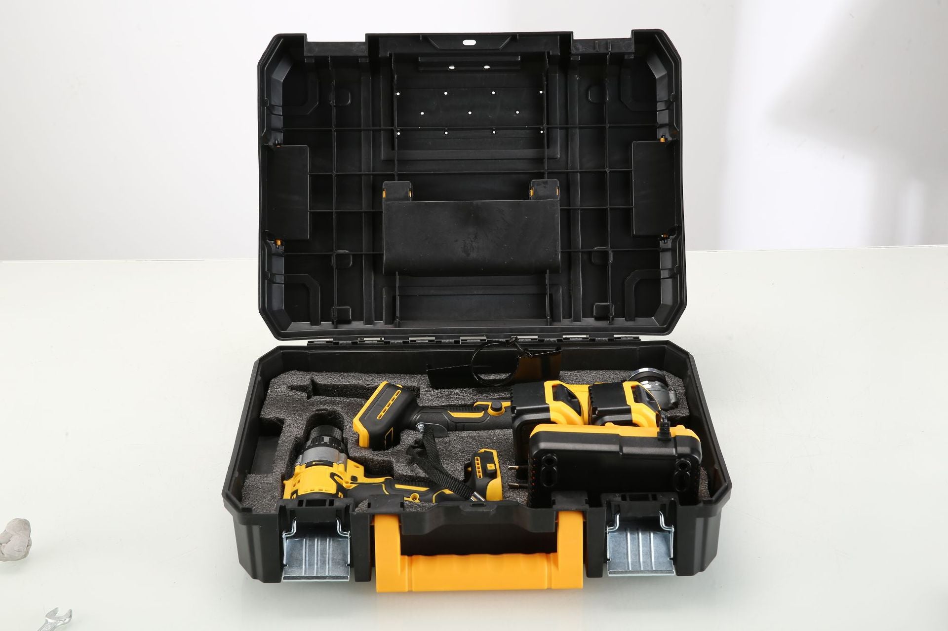 Electric Tool Set Brushless Electric Wrench Lithium Battery Angle Grinder Two-Piece Set Rechargeable Auto Repair Household Impact Drill