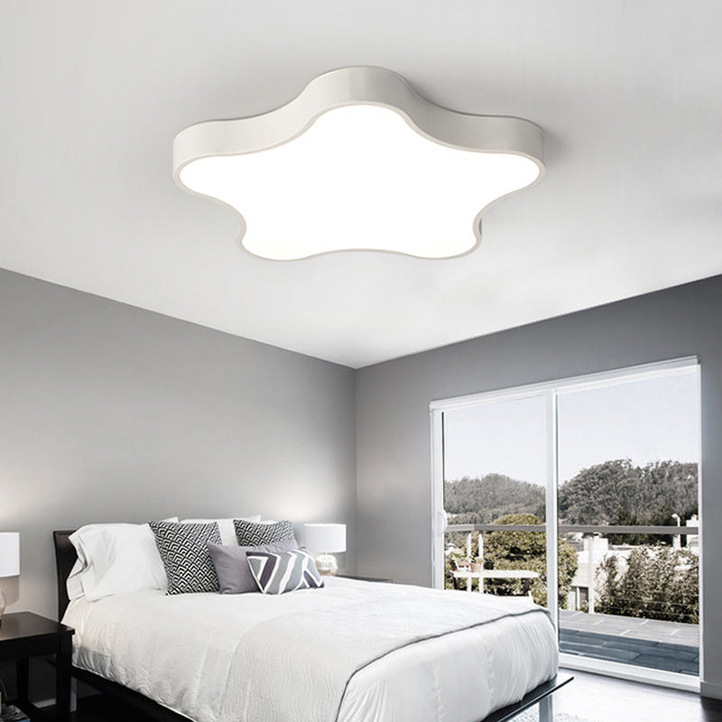 Macaron Five-Pointed Star Ceiling Light led Children's Room Lamp Nordic Iron Art Bedroom Lamp Kindergarten Cartoon Lighting